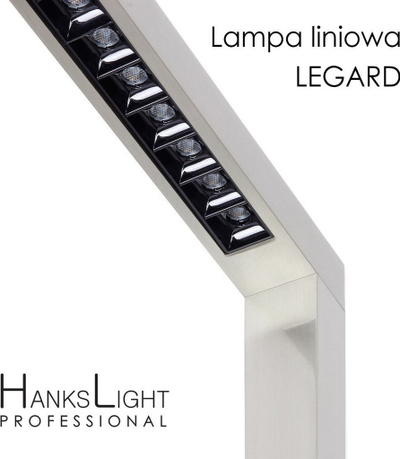Llambë dyshemeje HanksLight Floor Lamp LED, 1200x2146mm, 21W sipër 36W poshtë, 4000K, argjendi