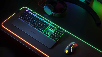 Tastierë SteelSeries Apex 5, SteelSeries Hybrid Blue, US, e zezë