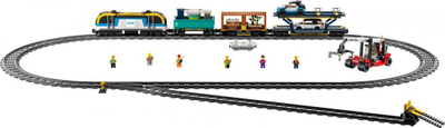 Lodër ndërtuese Lego City Freight Train 60336, 1153 pjesë, me telekomandë, shumëngjyrësh