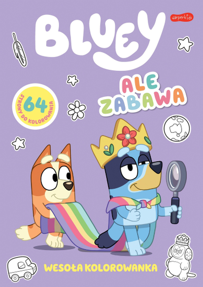 Libër me ngjyrosje Ale Zabawa Bluey Happy Coloring Book, 64 faqe, për kalamaj