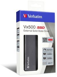 SSD диск Verbatim Vx500, 120 GB, сребрен