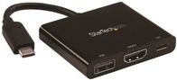Përshtatës StarTech HDMI + USB-C + USB, i zi