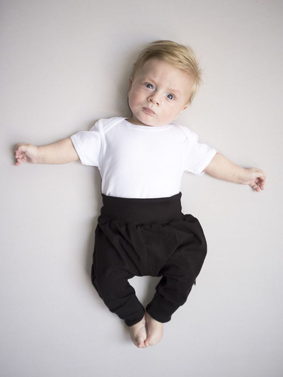 Body bebe Nanaf Organic BASIC, pambuk organik, mëngë të shkurtra, i bardhë