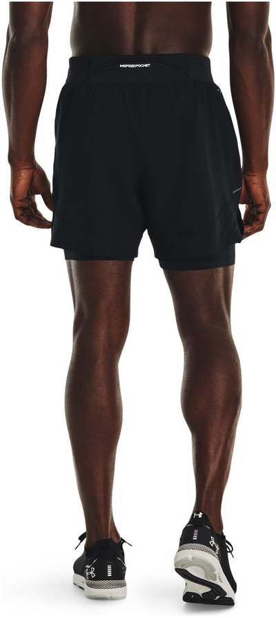 Шорцеви за трчање Under Armour Launch Elite 2-in-1, за мажи, црни