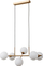 Lampë varëse Italux Mirellio PND-66463-6-HB, 6 sfera xhami, bronz e bardhë
