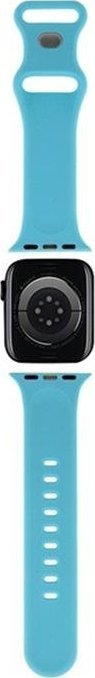 Rrip ore Hello Kitty Silicone Kitty Head, për Apple Watch 38 40 41mm, silikon, blu