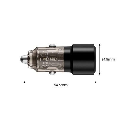 Автомобилски полнач Tech-Protect CC03, 75W, 2 USB PD приклучоци, црн