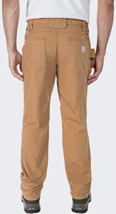 Панталони за работа Carhartt Steel Rugged Utility Work, relaxed fit, за мажи, кафеави