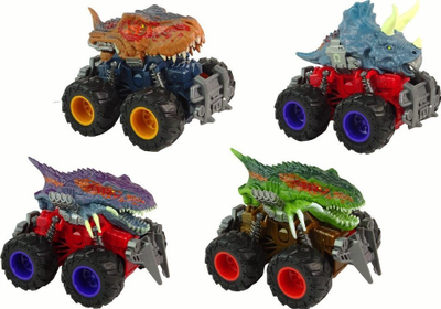 Lodër makinë dinosauri Leantoys, me fërkim, off road, shumëngjyrëshe
