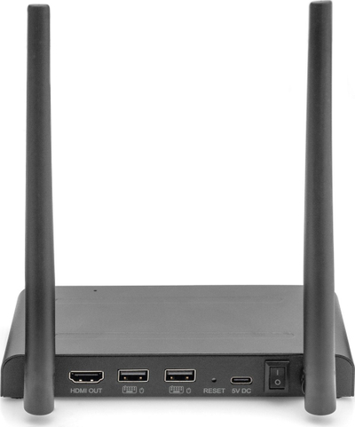 Marrës wireless HDMI Digitus DS-55328, 4K UHD, KVM, i zi