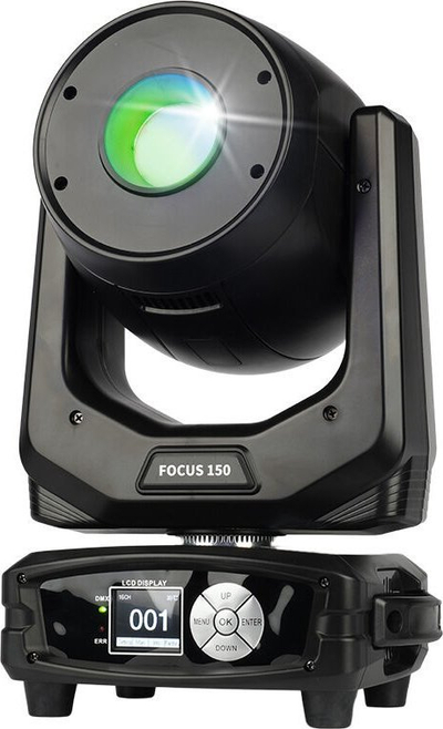Kokë lëvizëse skene LIGHT4ME Focus 150 Spot, LED 150W, me DMX, ngjyrë e zezë