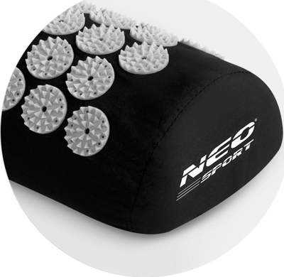 Set tapeti akupresure NeoSport 190103, me jastëk dhe çantë, zi me gri