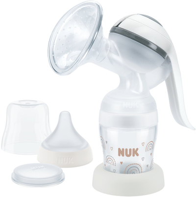 Laktator manual NUK PM 2024, biberon 150ml, i bardhë