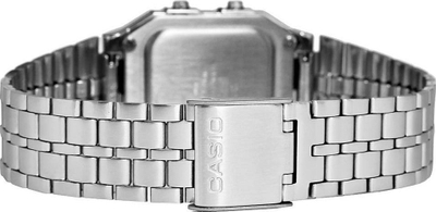 Orë dore Casio A500WA-1, quartz, digjitale, çelik inox argjendi