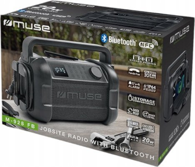 Radio kantieri Muse M-928 FB, portative, e zezë