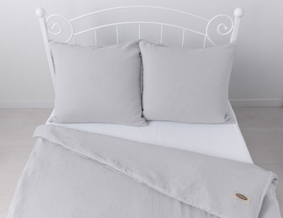 Set çarçafësh muslin SleepSoft, 160x200 cm, 2 jastëkë 70x80 cm, gri e thjeshtë