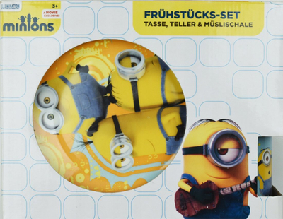 Set mëngjesi MGA Minions, komplet enësh për kalamoj, me shumë ngjyra