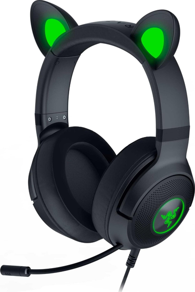 Kufje gaming Razer Kraken Kitty Edition V2 Pro, me kabllo, RGB, të zeza