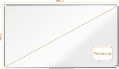 Tabelë shkrimi Nobo Premium Plus Widescreen, çelik magnetik, 1550x870mm, e bardhë