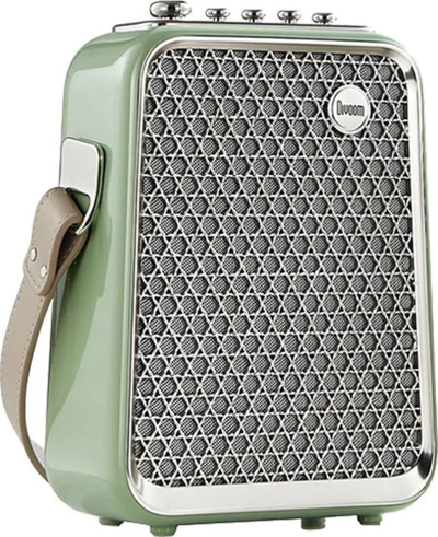 Altoparlant portativ Divoom Songbird HQ, Bluetooth, me dy mikrofona karaoke, jeshil
