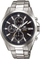 Orë burrash Casio Edifice EFV-560D-1AVUEF, çelik inox, kronograf, argjend me display të zi