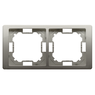 Kornizë elektrike Kontakt Simon Basic Neos BMRC2/29, 2 module, metallic satin