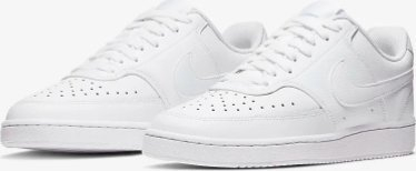 Atlete Nike Court Vision Low Next Nature, lëkurë, të bardha
