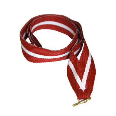 Shirit medalje Victoria Sport Latvia, 22 mm, kuq e bardhë