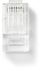 Konektor RJ45 Nedis Pass Through, UTP CAT5 CAT5e, 10 copë, transparent