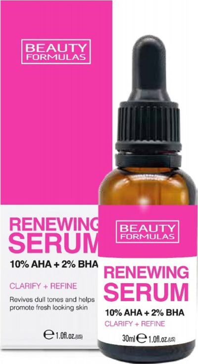 Serum për fytyrë Beauty Formulas 10% AHA + 2% BHA, rigjenerues, 30 ml