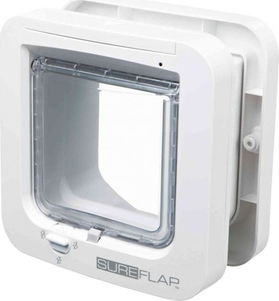 Врата за мачки Trixie SureFlap 4-Way, микрочип RFID, 21x21 cm, бела
