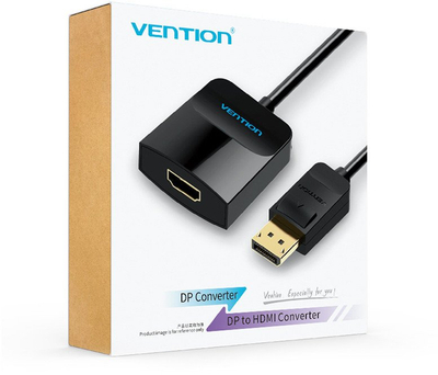 Adapter Vention DisplayPort në HDMI, 0.15m, i zi