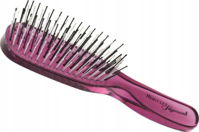 Furçë flokësh Hercules Sägemann Scalp Brush Piccolo, kompakte, për flokë të lagur dhe të thatë, rozë