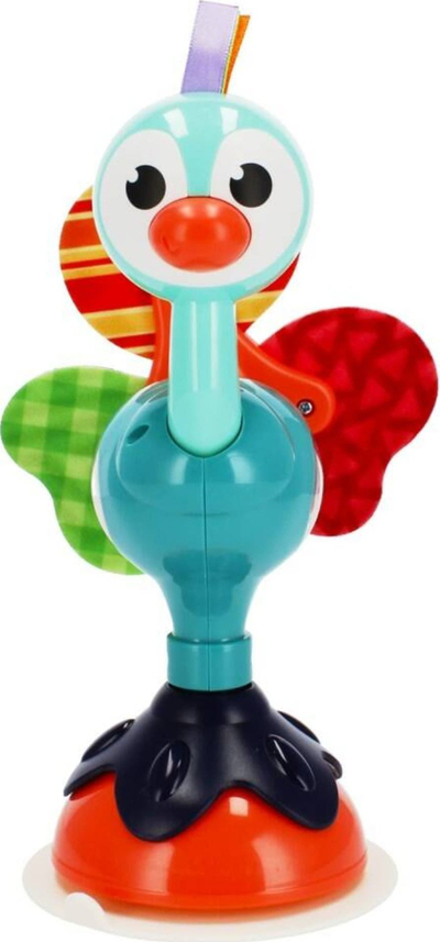 Lodër edukative me zog Bam Bam Bird On Suction Cup, me kupë vakumi, 6m+, shumëngjyrëshe