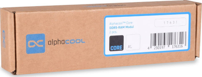 Ftohës me ujë për RAM Alphacool Core DDR5, set me 2 copë, argjendtë