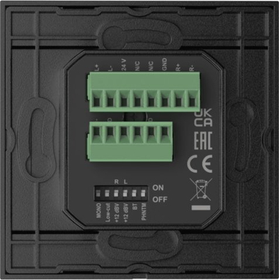 Panel muri audio Audac WP225/B, hyrje mikrofon XLR, Bluetooth 5.0, i zi