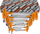 Set çelsash Torx Beta 970791, 13 copë, me dorezë T, portokalli