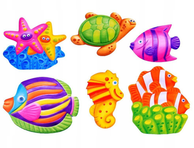 Set kreativ magnetësh Zauberland Water World ZA2879, lodër DIY, shumëngjyrëshe