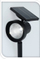 Lampë kopshti ProGarden me diell, LED, 39 cm, e zezë
