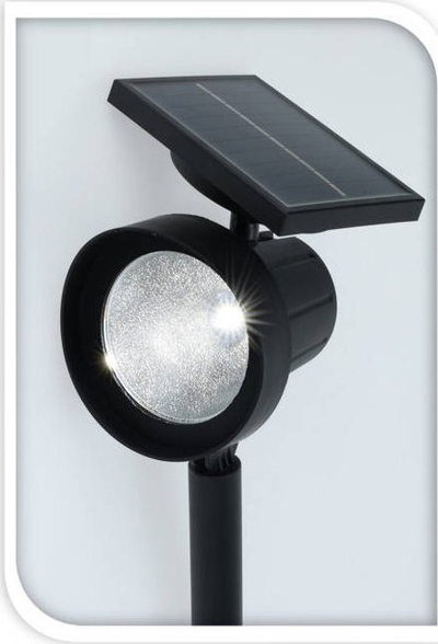 Lampë kopshti ProGarden me diell, LED, 39 cm, e zezë