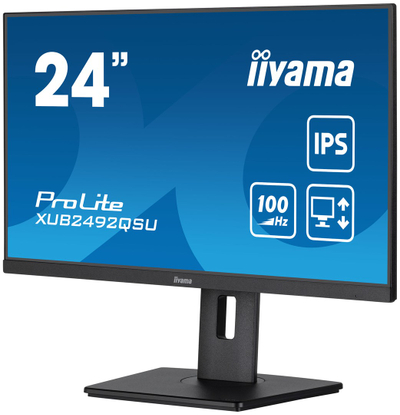 Монитор iiyama ProLite XUB2492QSU, 24\", WQHD, 100Hz, црн