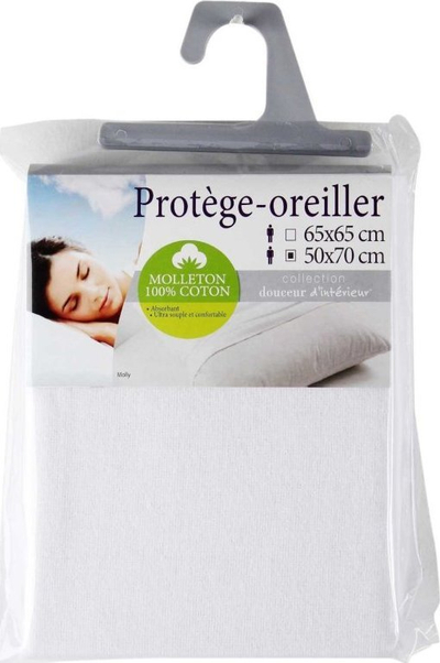 Jastëkmbulesë Douceu Molton, 50 x 70 cm, fleece mbrojtëse, e bardhë