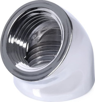 Lidhës Alphacool Eiszpafen L 45°, G1/4 IT në G1/4 IT, krom