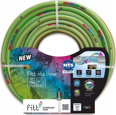 Црево за градина FITT NTS, 25m, дијаметар 15.24mm, зелено