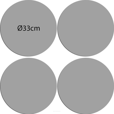 Set naperonash Bertoni Round Table Mat Set, 4 copë, 33 cm, Pexeso bezhë