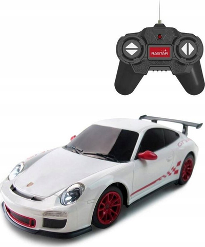 Makinë lodër me telekomandë Rastar Porsche 911 GT3 RS, shkalla 1:24, me drita, e zezë