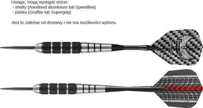 Стрелки за дартс Harrows Black Jack Steeltip, волфрам, челичен врв, црни