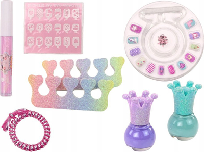 Set kozmetik për fëmijë LEAN Toys, me valixhe, vjollcë