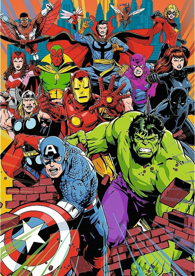 Puzzle Trefl Marvel Heroes, 1000 copa, shumëngjyrësh