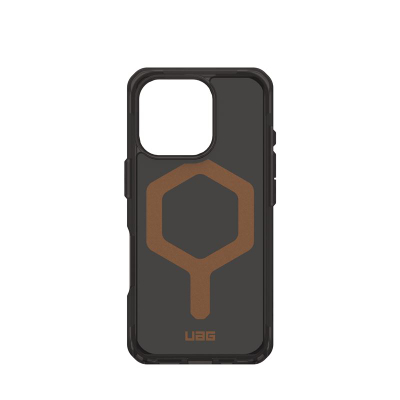 Куќиште UAG Plyo со MagSafe за iPhone 16 Pro, проѕирно, црно бронза